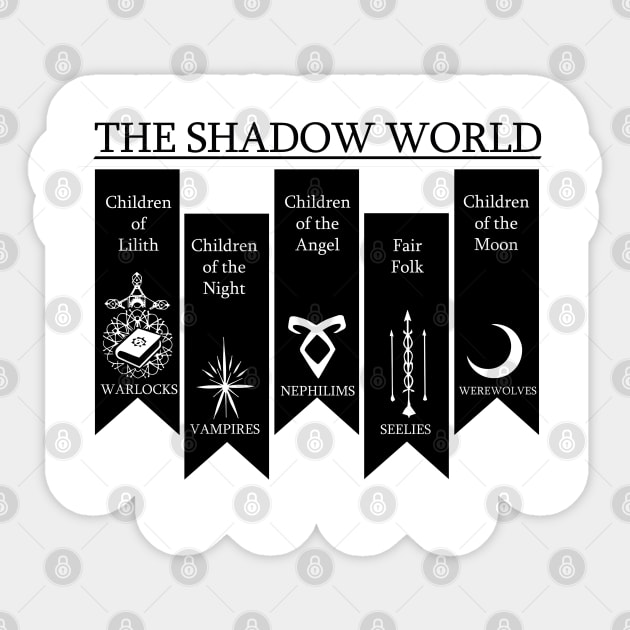 The Shadow World Sticker by Ddalyrincon